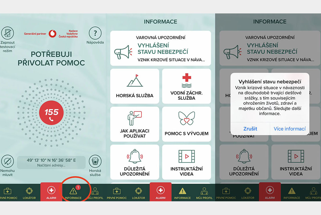 Aplikace záchranka a Mobilní Rozhlas